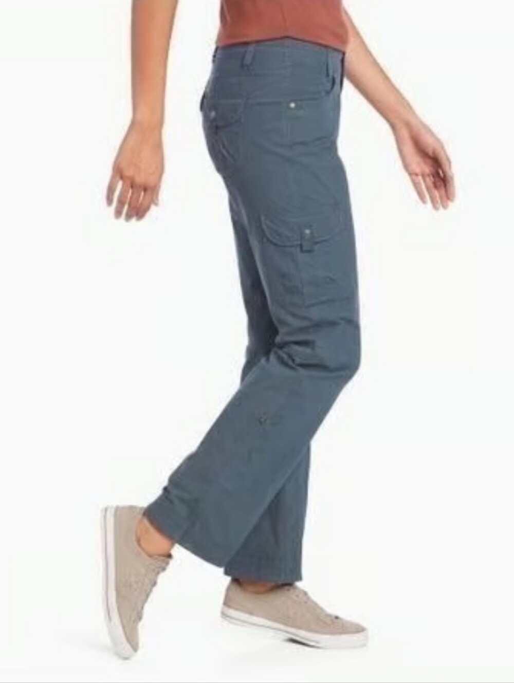 KUHL Stretch Cargo Pants Blue SPLASH Roll-Up Sz 18 Wide Cabincore Active - Picture 2 of 16